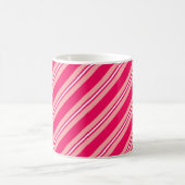 Mug Bandes de ruban, fuchsia et rose pâle (Centre)