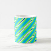 Mug Bandes de ruban, vert turquoise et citron vert (Centre)