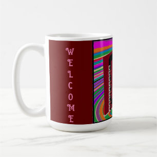 Mug Bandes de style hippie d'art slants ultra moderne