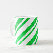 Mug Bandes de Sucre de canne d'aquarelle verte (Devant gauche)