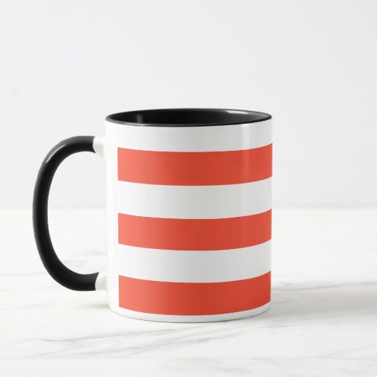 Mug Bandes de transats rouges et blancs (Gauche)