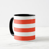 Mug Bandes de transats rouges et blancs (Devant gauche)