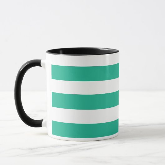 Mug Bandes de transats vert et blanc (Gauche)