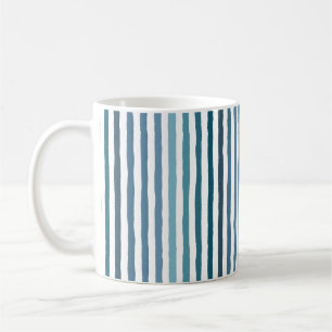 Mug Bandes dessinées à la main dans les tons bleu d'in
