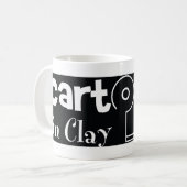 Mug Bandes dessinées dans le logo d'argile (Devant gauche)