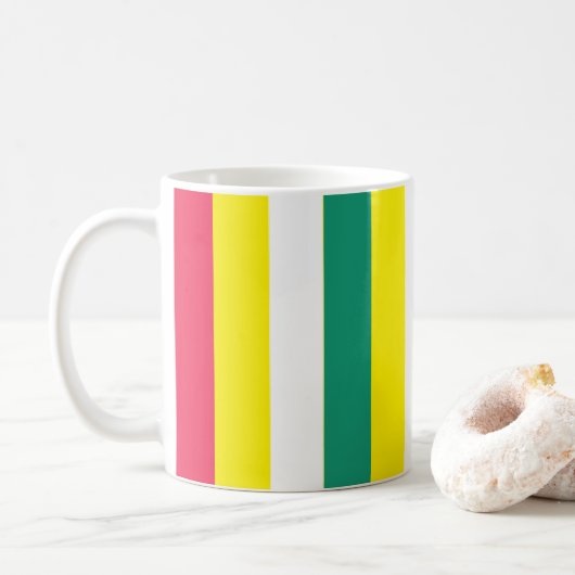 Mug Bandes d'été colorées (Avec donut)