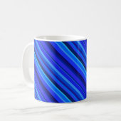 Mug Bandes diagonales bleues (Devant gauche)