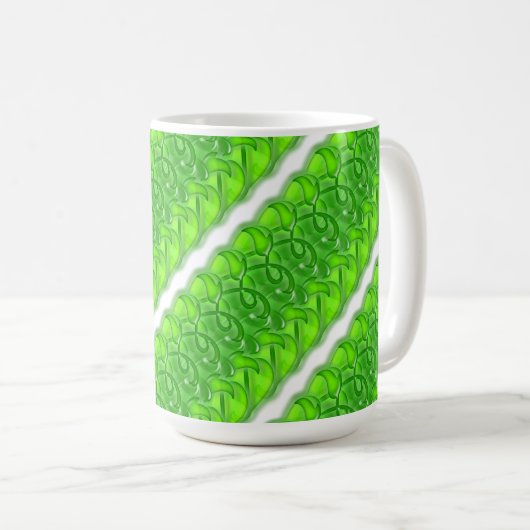 Mug - Bandes diagonales de Feuilles ivoiriens (Devant droit)