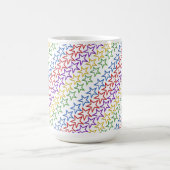 Mug - Bandes diagonales d'étoiles colorées (Centre)