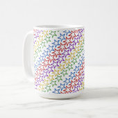 Mug - Bandes diagonales d'étoiles colorées (Devant gauche)