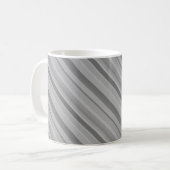 Mug Bandes diagonales grises (Devant gauche)