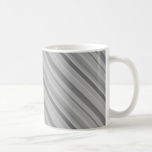 Mug Bandes diagonales grises (Droite)