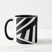 Mug Bandes diagonales noires et blanches (Gauche)