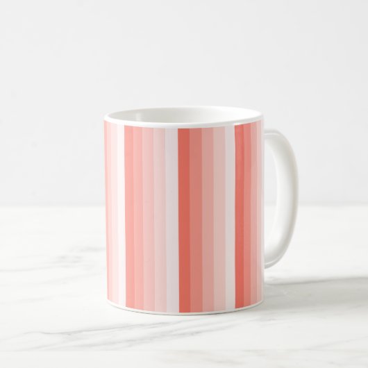 Mug Bandes d'ombre de pêche corail (Devant droit)