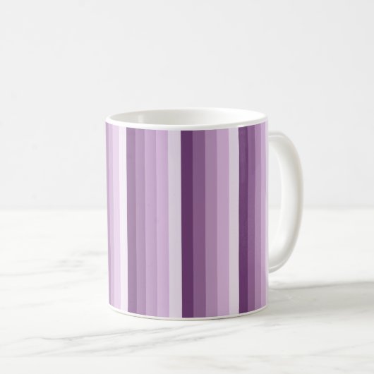 Mug Bandes d'ombre prune violette (Devant droit)