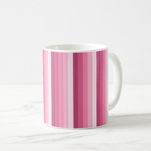 Mug Bandes d'ombre rose (Devant droit)