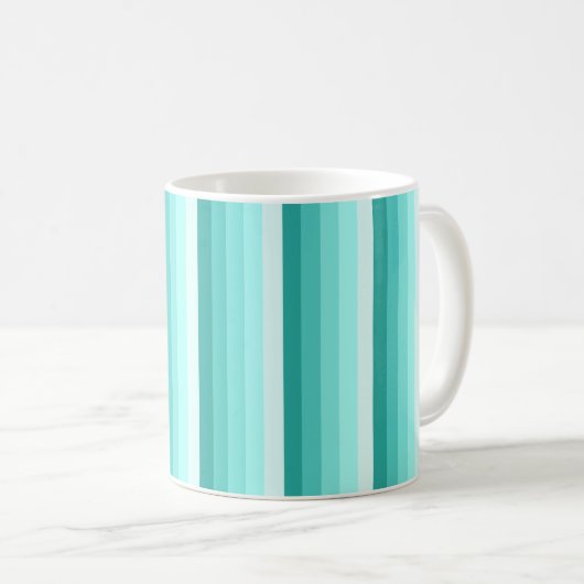 Mug Bandes d'ombre turquoise (Devant droit)