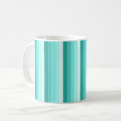 Mug Bandes d'ombre turquoise (Devant gauche)