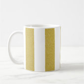 Mug Bandes d'or, Blancs, Motif rayé (Gauche)