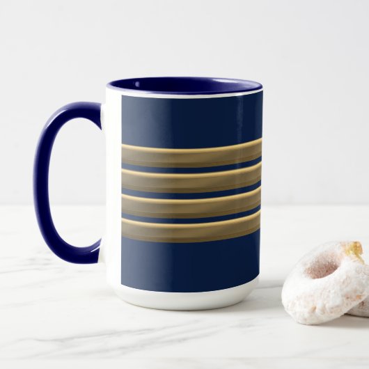 Mug Bandes d'or du capitaine (Avec donut)
