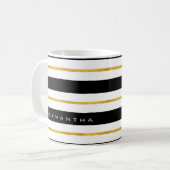 Mug Bandes d'or et de noir (Devant gauche)