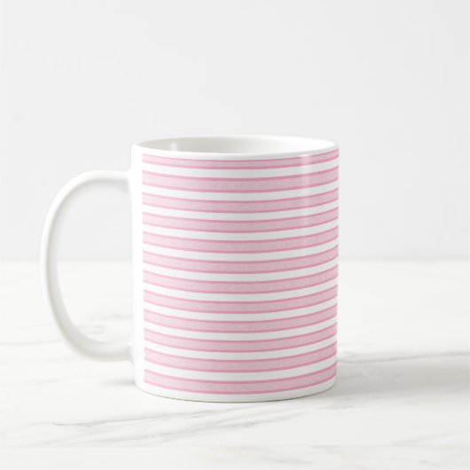 Mug Bandes en relief rose (Gauche)