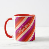 Mug Bandes estivales diagonales vibrantes (Gauche)