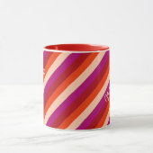 Mug Bandes estivales diagonales vibrantes (Centre)