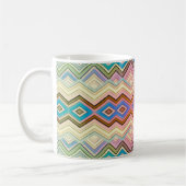 Mug Bandes et feuilles multicolores abstraites (Gauche)