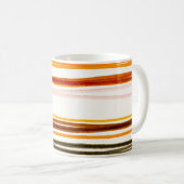 Mug Bandes géométriques, aquarelle orange (Devant droit)