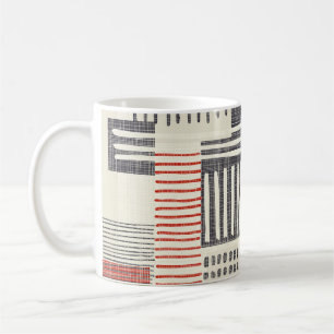 Mug Bandes géométriques dessinées à la main, motif san