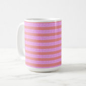 Mug Bandes géométriques roses (Devant gauche)