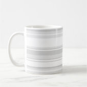 Mug Bandes gris clair monogrammes (Gauche)