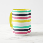 Mug Bandes horizontales colorées (Devant gauche)
