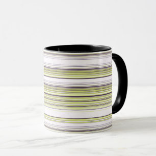 Mug Bandes horizontales d'olive et de bleu.
