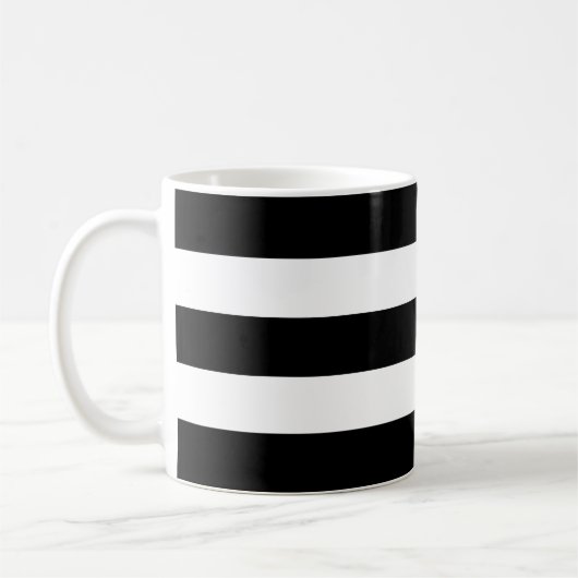 Mug Bandes horizontales noires et blanches (Gauche)