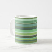 Mug Bandes horizontales vert olive (Devant gauche)