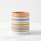 Mug Bandes marron gris mignonne (Centre)