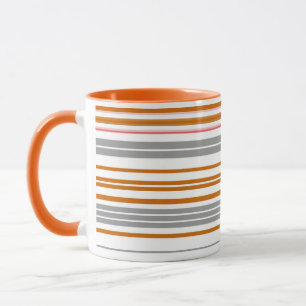 Mug Bandes marron gris mignonne