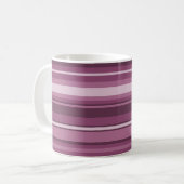 Mug Bandes mauve monogrammes (Devant gauche)