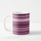 Mug Bandes mauve monogrammes (Gauche)
