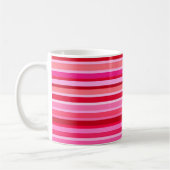 Mug Bandes mélangées, Fuchsia, Maroon et rose (Gauche)