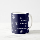 Mug Bandes modernes Black White Gold (Devant droit)