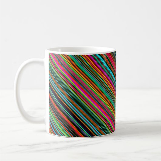 Mug Bandes multicolores colorées (Gauche)