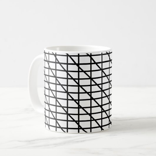 Mug Bandes Noir et Blanc (Devant gauche)