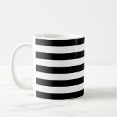 Mug Bandes noires et blanches, Gravées, Lignes, Votre (Gauche)