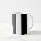 Mug Bandes noires et blanches, Motif rayé, Lignes (Devant droit)