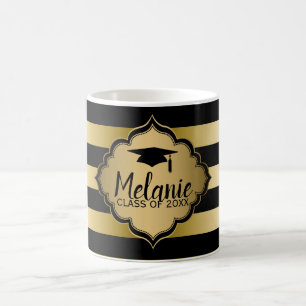 Mug Bandes noires et or - Graduations