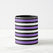 Mug Bandes noires, violettes et blanches (Centre)