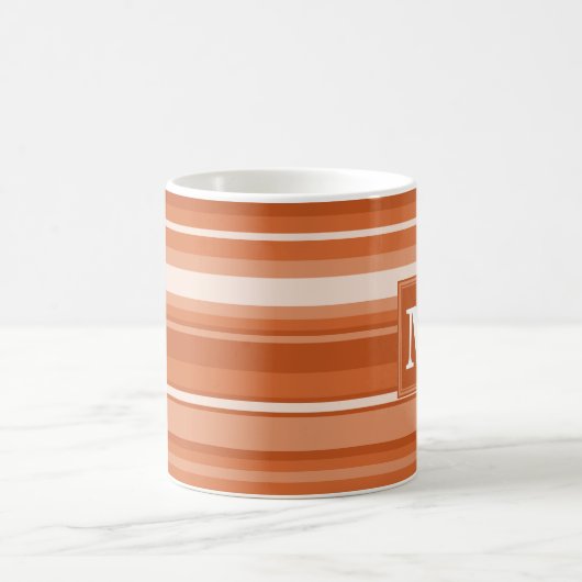 Mug Bandes orange monogrammes (Centre)